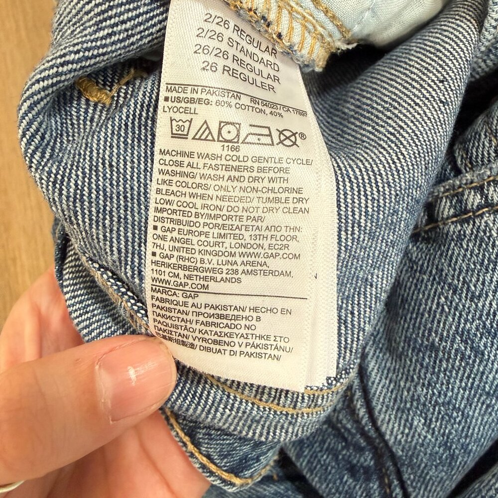 GAP Baggy Jeans Wide Leg Cotton Lyocell 2/26 - Picture 4 of 6